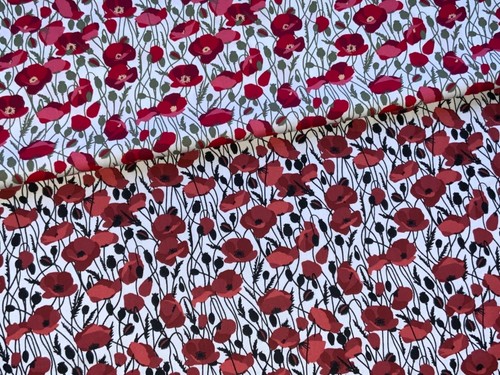 Poppy floral fabric 100 - , 100%