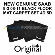 NEW SAAB 9-3 FLOOR MATS BLACK