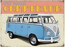 Volkswagen Split Screen Campervan  metal sign 400mm x 300mm