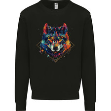 Geometric Wolf Wolves Kids