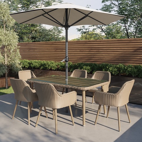Seater beige rattan garden - beige,