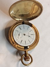 Waltham Full Hunter Gold filled Pocket Watch Balance Is Good Diameter47.2mm