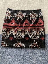 mini skirt Vera & Lucy Size 6/8 black/gold/red sequin