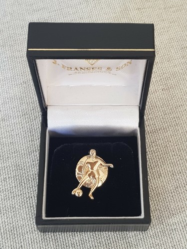 Vintage gold tone football - gold,