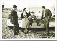 Vintage Postcard Aldeburgh Beach Scene England Figures Present
