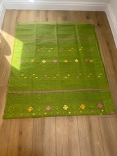 Handloom green colour floral