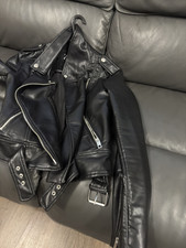 zara size s faux leather biker