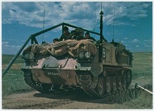 AFTER THE BATTLE POSTCARD - BRITISH ARMY FV432 ARMOURED PERSONNEL CARRIER 