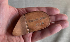 Antique WWI Trench Art Copper & Mussel Shell Snuff Box Dated Thomas Bird 1916