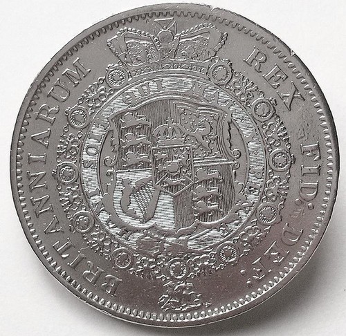 1816 half crown silver coin - crown,