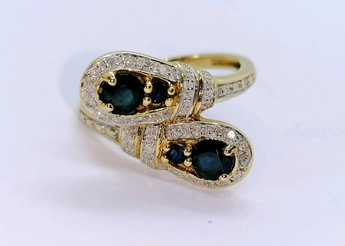9ct gold sapphire - 9ct, and