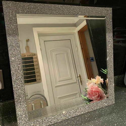 50x50 silver diamante square - 50x50,