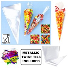 Cellophane cone sweet bags - cellophane,