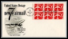 US FDC # C60a 7c Red Airliner