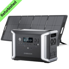 Dabbsson DBS2300 2330Wh Power Station LiFePO4 w/ 210W Solar Panel for Camping