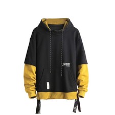 Contrast Color Pullover Hoodie