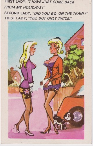 Saucy comic postcard - saucy,