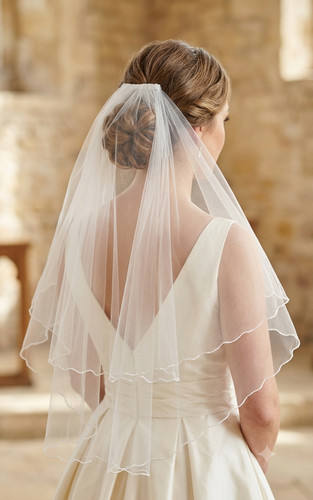 Ivory elbow length brides