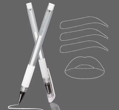 White brow mapping - brow, pens