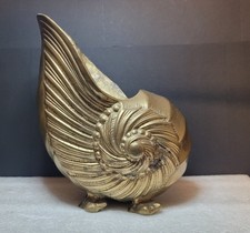 Vintage Brass Nautilus Coastal