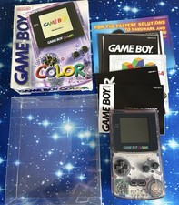 Nintendo Game Boy Color Handheld Transparent Purple Console Boxed VGC PAL Uk