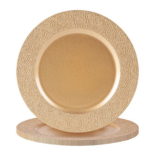 Hammered charger plates - hammered,