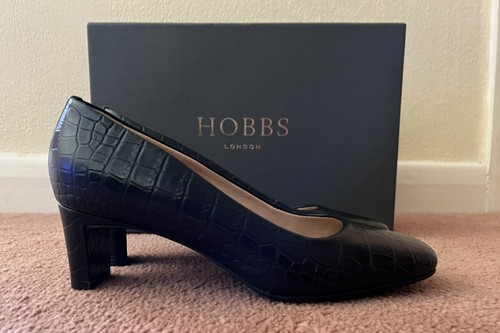 Hobbs black croc effect - black, croc‑effect