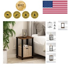 Stylish 2-Tier Bedside Table