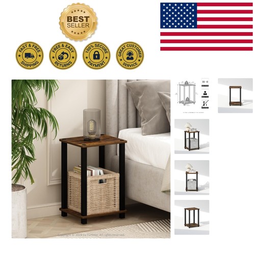 Stylish tier bedside table - 2-tier,