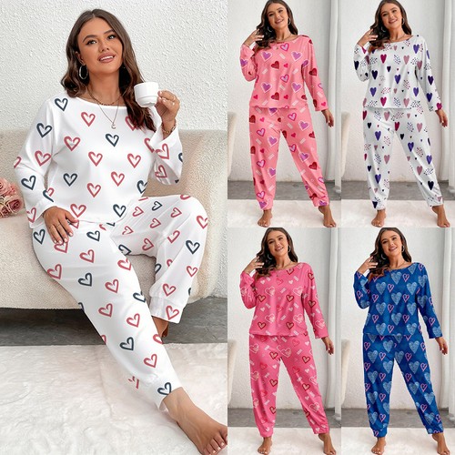 2pcs ladies autumn pyjamas set - autumn,