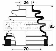 FIRST LINE Front Inner CV Boot