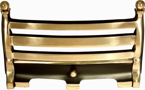 Polished brass bowed fire - polished,