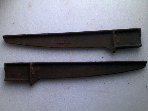 Pair antique heavy cast - heavy,