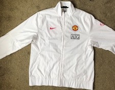 Manchester United Nike AIG White Retro Jacket Track Top Windbreaker Size XL