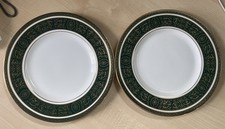 2 Royal Doulton Vanborough Green 8" Dessert/Cheese/Salad/Starter Plates Perfect