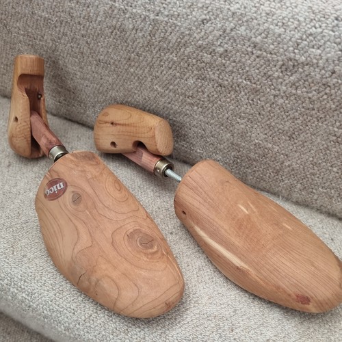 Pair wooden shoe trees - pair,