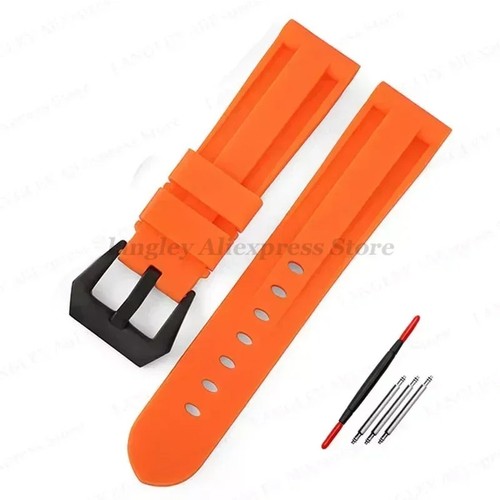 Watch strap silicone - silicone, steel