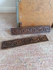 Antique Carved Oak Floral