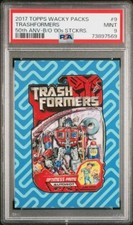 Transformers 2017 Wacky Packages 50th Anniversary TRASH FORMERS #5 PSA 9