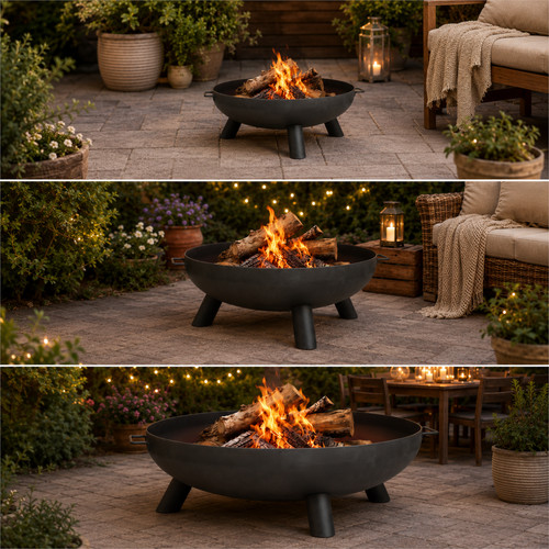 Iron fire pit round outdoor - iron,