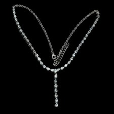 Silver Necklace Aquamarine