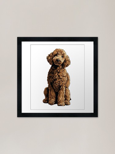 Red poodle dog illustration - poodle,