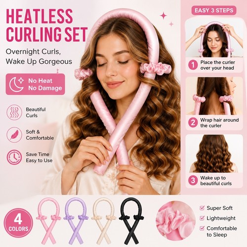 Black color heatless hair - black,