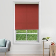 Deco Window Roller Blind, 41"x84", Red Blackout Cordless