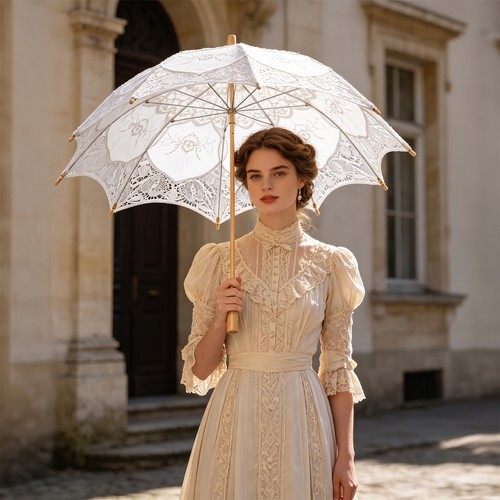 Vintage lace parasol - vintage,