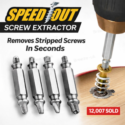 Damaged screw extractor set - screw,