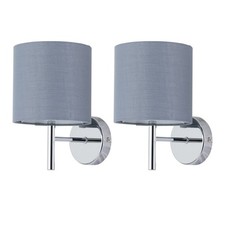 Set of 2 Modern Chrome Wall