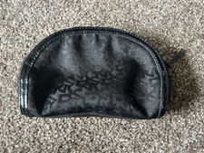 DKNY ALL OVER LOGO DOME BLACK MAKEUP BAG 7 X 4.5 X 1"
