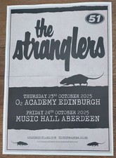 The Stranglers - live music show 2025 TOUR promotional tour concert gig poster