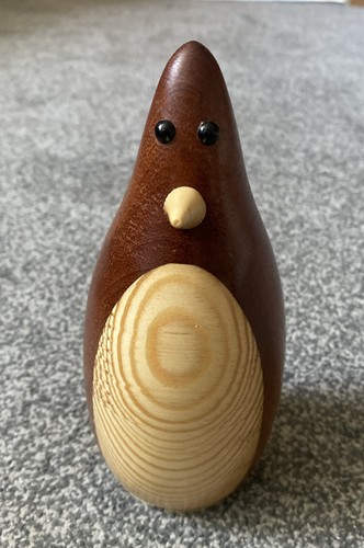 Handturned penguin ornament - handturned,